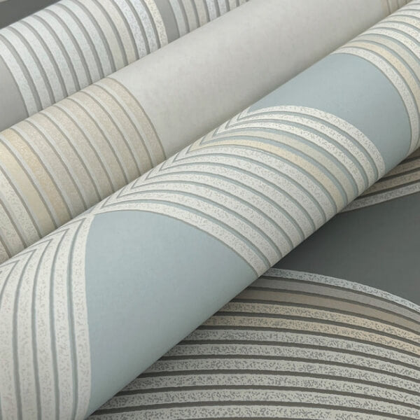 Progression Ogee Charcoal Wallpaper