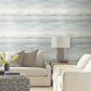 Soothing Mists Scenic Blue Oasis Wallpaper