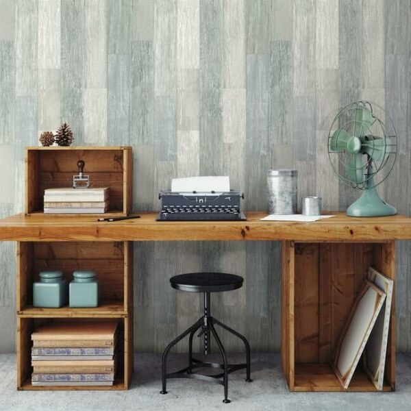 Pallet Board Blue Wallpaper