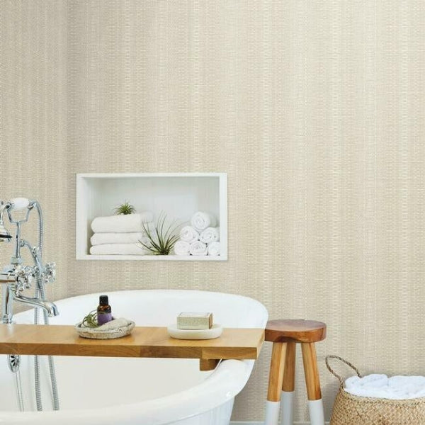 Market Stripe Caramel Wallpaper