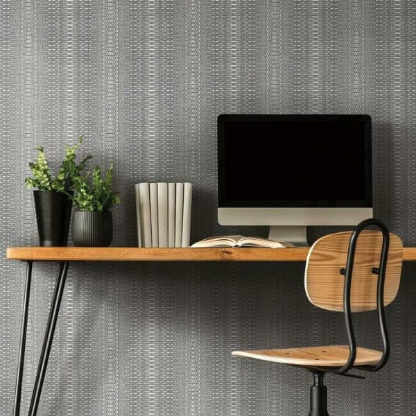 Market Stripe Black Wallpaper
