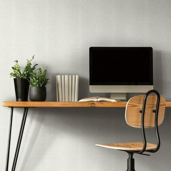 Market Stripe White Wallpaper