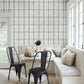 Farmhouse Plaid Navy & White Wallpaper