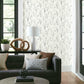 Wildflower Sprigs Black & White Wallpaper