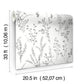 Wildflower Sprigs Black & White Wallpaper