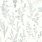 Wildflower Sprigs Blue & Green Wallpaper