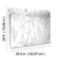 Wildflower Sprigs Blue & Green Wallpaper