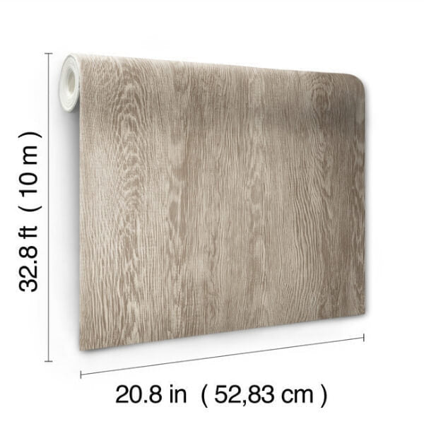 Quarter Sawn Wood Brown Wallpaper