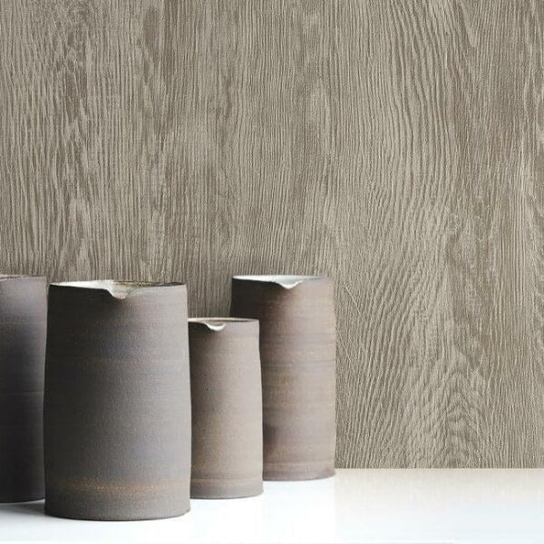 Quarter Sawn Wood Brown Wallpaper