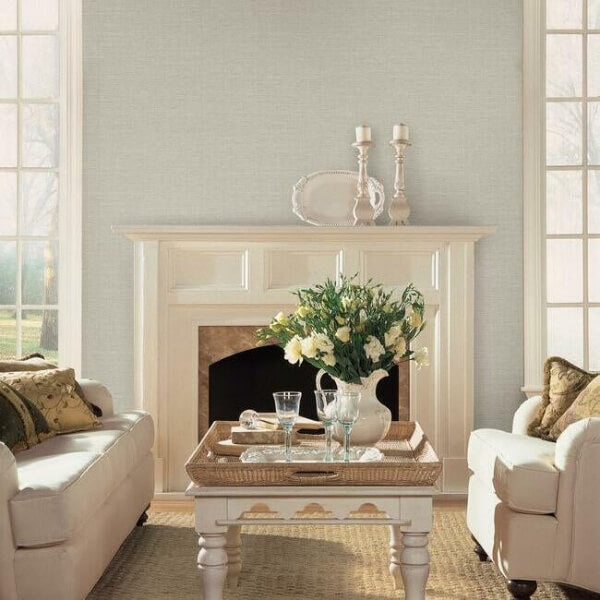Silk Linen Weave Caramel Wallpaper