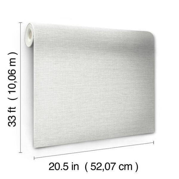 Silk Linen Weave Grey Wallpaper