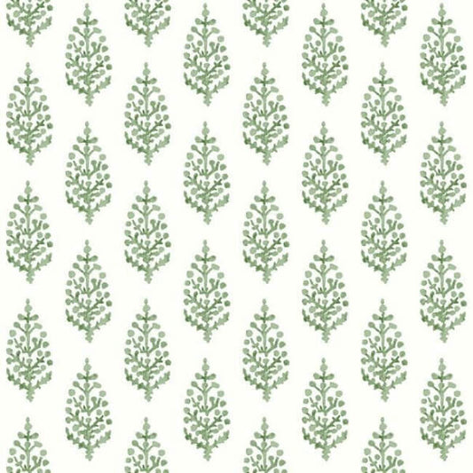 Paisley on Calico Green Wallpaper