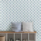 Paisley on Calico Blue Wallpaper