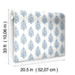 Paisley on Calico Blue Wallpaper