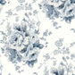 Heritage Rose Navy & White Wallpaper