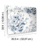 Heritage Rose Navy & White Wallpaper