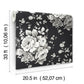 Heritage Rose Black & Grey Wallpaper