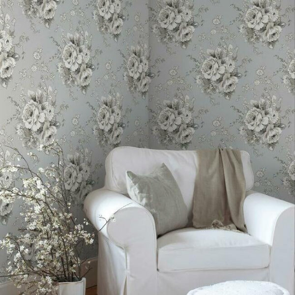 Heritage Rose Taupe Wallpaper