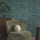 Gilded Plume Teal Wallpaper