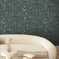 Gilded Plume Teal Wallpaper