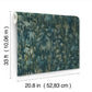 Gilded Plume Teal Wallpaper