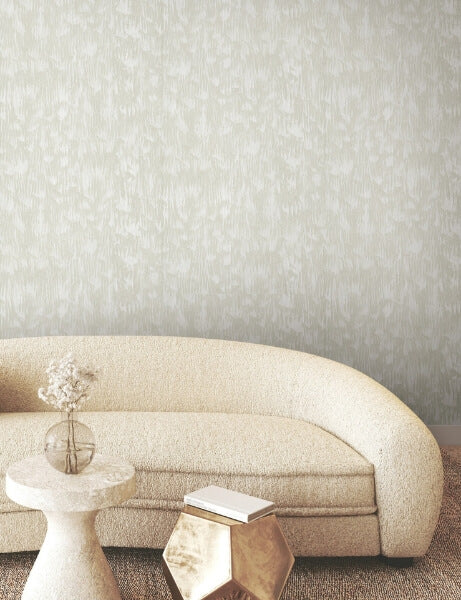 Gilded Plume Light Cream Wallpaper