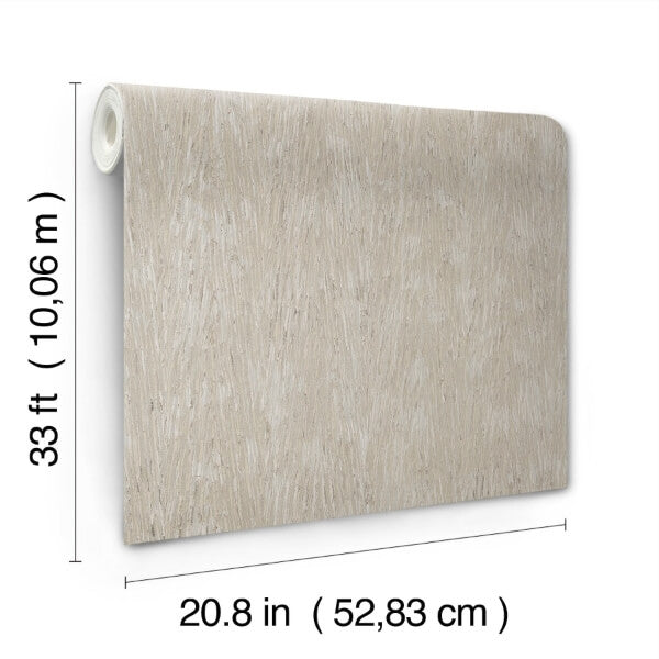 Gilded Plume Warm Grey Wallpaper