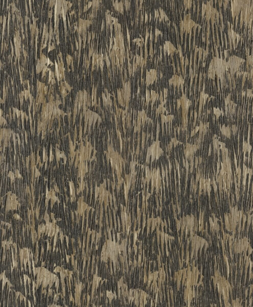 Gilded Plume Black Wallpaper