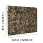 Gilded Plume Black Wallpaper