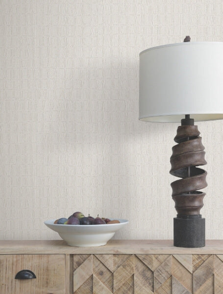 Tectonic Texture White & Silver Wallpaper