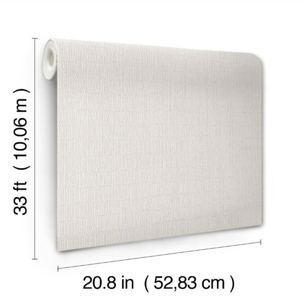 Tectonic Texture White & Silver Wallpaper