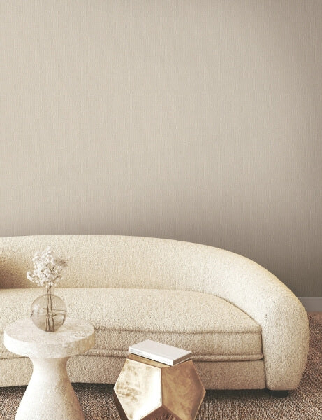 Tectonic Texture Almond & Silver Wallpaper
