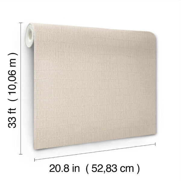 Tectonic Texture Almond & Silver Wallpaper