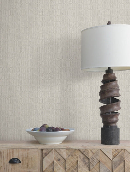 Tectonic Texture Grey & Silver Wallpaper