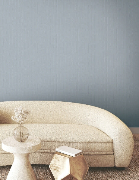Tectonic Texture Blue & Silver Wallpaper