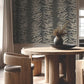 Leaf Column Black Wallpaper
