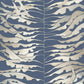 Leaf Column Navy Wallpaper