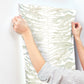 Leaf Column Green Wallpaper