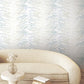 Leaf Column Spa Blue Wallpaper