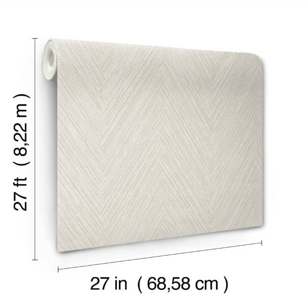 Thatched Chevron Light Neutral Wallpaper