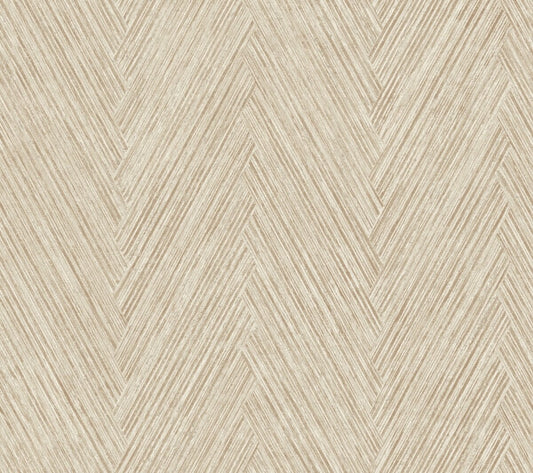 Thatched Chevron Terracotta Wallpaper