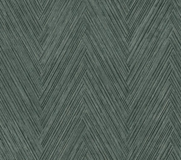 Thatched Chevron Bottle Green Wallpaper