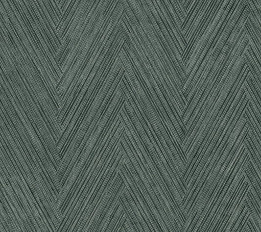 Thatched Chevron Bottle Green Wallpaper