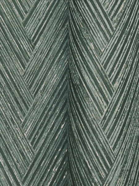 Thatched Chevron Bottle Green Wallpaper