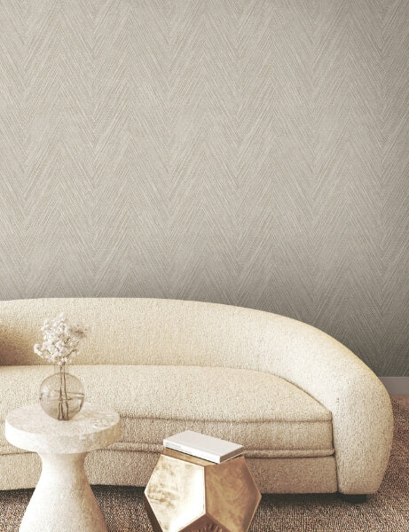 Thatched Chevron Linen Wallpaper