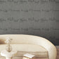 Rhythm & Rhyme Charcoal Wallpaper