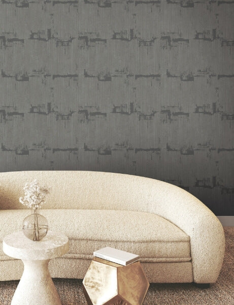 Rhythm & Rhyme Charcoal Wallpaper