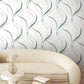 Ink Flow Green Wallpaper