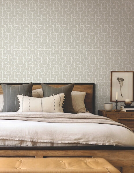 Looking Glass Grey & Silver Wallpaper