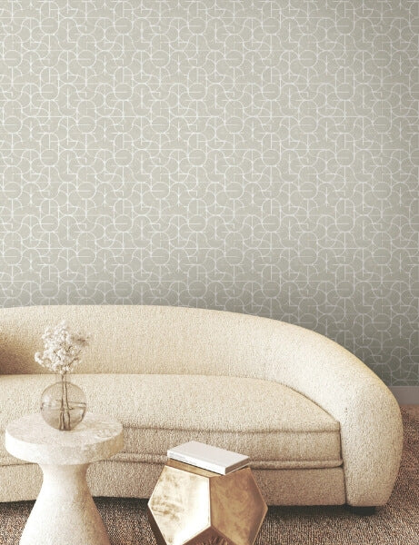 Looking Glass Grey & Silver Wallpaper
